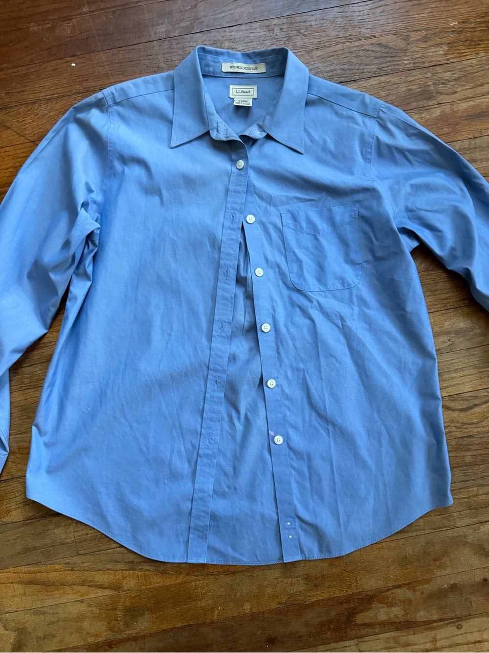 L.L. Bean Light Blue Button-Front Women's Shirt
